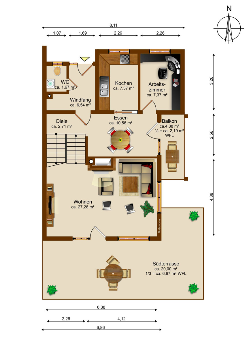 Erdgeschoss Grundriss