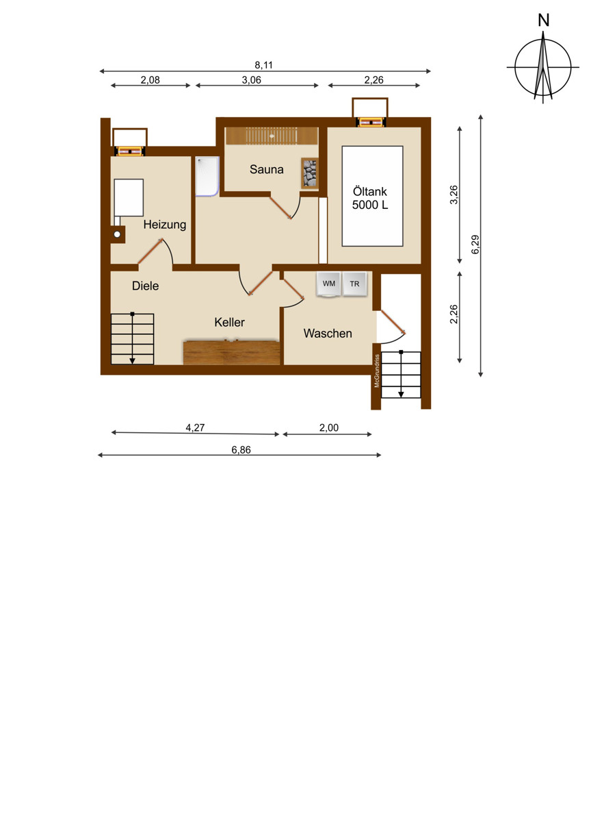 Kellergeschoss Grundriss